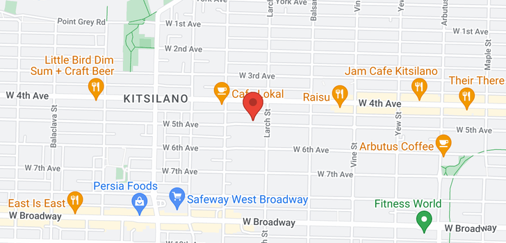 map of 2525 W 5TH AVENUE